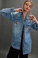 Understated Leather Horsey Denim Shirt