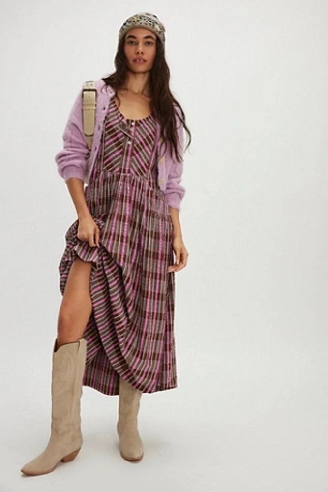 Tulie Plaid Midi Dress