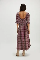 Tulie Plaid Midi Dress