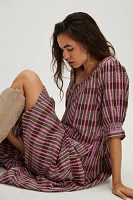 Tulie Plaid Midi Dress