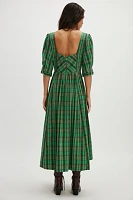 Tulie Plaid Midi Dress