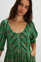 Tulie Plaid Midi Dress