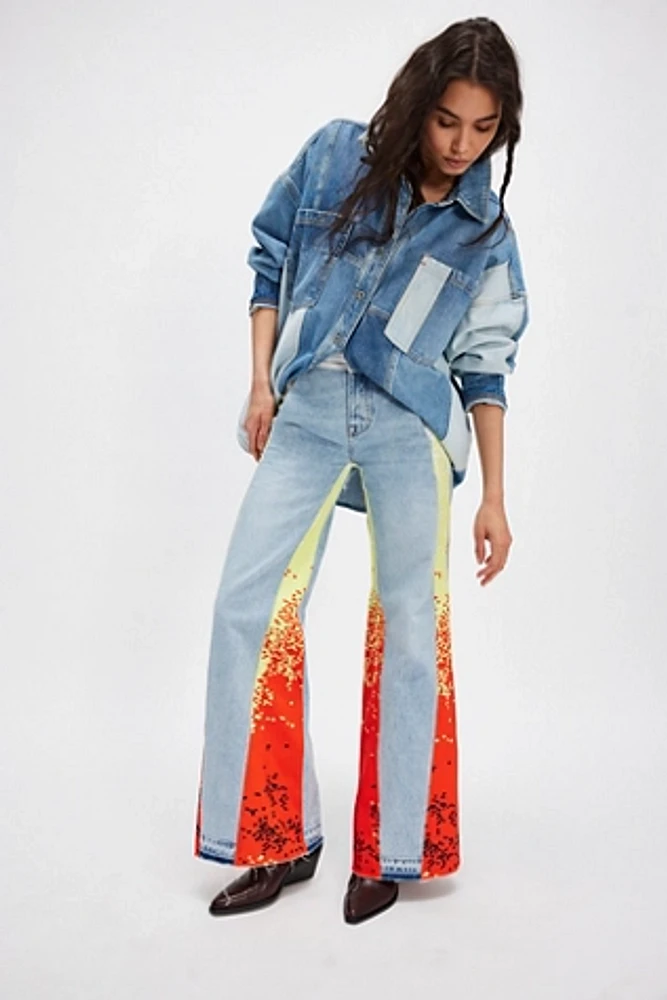 KSENIASCHNAIDER Flame Reworked Jeans