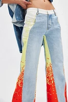 KSENIASCHNAIDER Flame Reworked Jeans