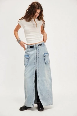 OneTeaspoon Parachute Denim Maxi Skirt