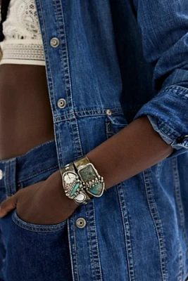 Mikal Winn Carved Labradorite Cuff