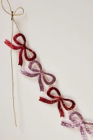 Meri Meri Red & Pink Glitter Bow Garland