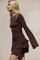 Good Feels Ruffle Long-Sleeve Mini