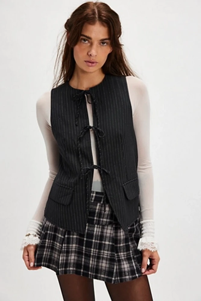 Celia Pinstripe Suit Vest