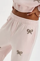 LoveShackFancy Lillia Embellished Sweatpants