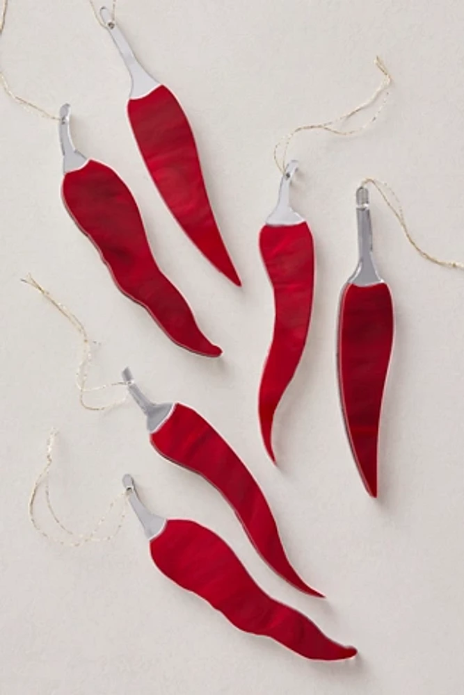 Chili Pepper Ornament Set