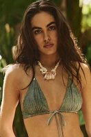 Mare Perpetua Button Printed Bikini Top