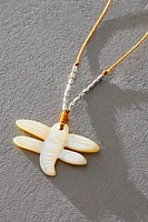 See Real Flowers Dragonfly Necklace