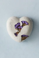 Dried Flower Concrete Heart