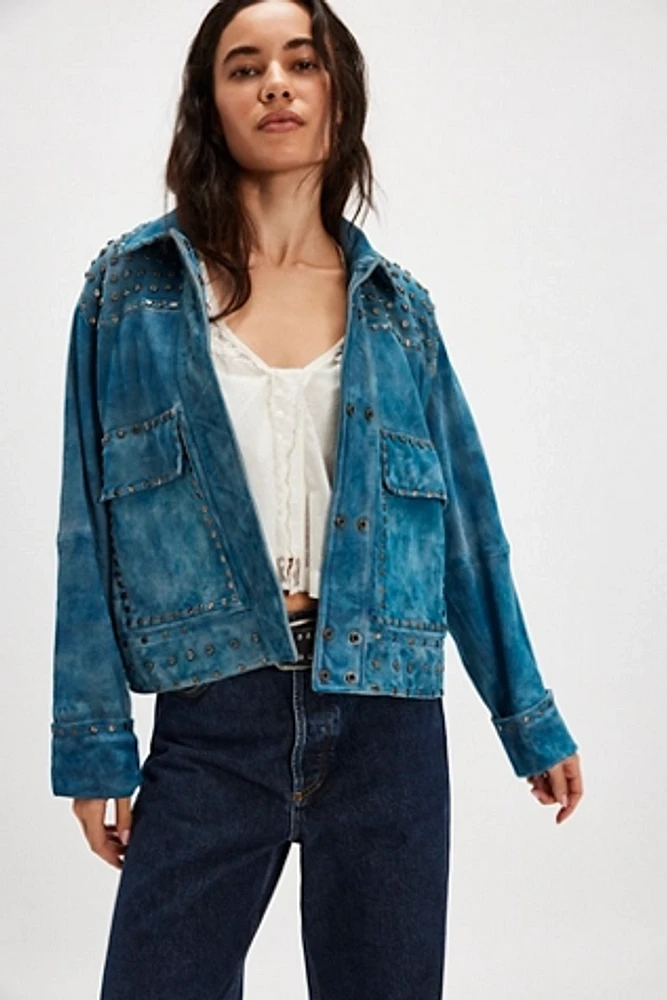 We The Free Suzy Studded Suede Jacket