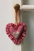 Gracie Gingham Heart Ornament