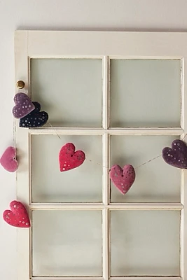 Embellished Velvet Heart Garland