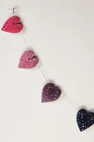 Embellished Velvet Heart Garland