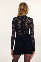 Nookie Lene Lace Long-Sleeve Mini Dress