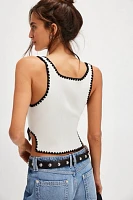 OneTeaspoon Knitted Scallop Tank