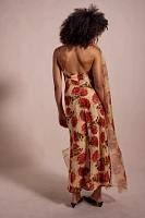 For Love & Lemons Floral Stems Maxi Dress