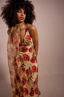 For Love & Lemons Floral Stems Maxi Dress