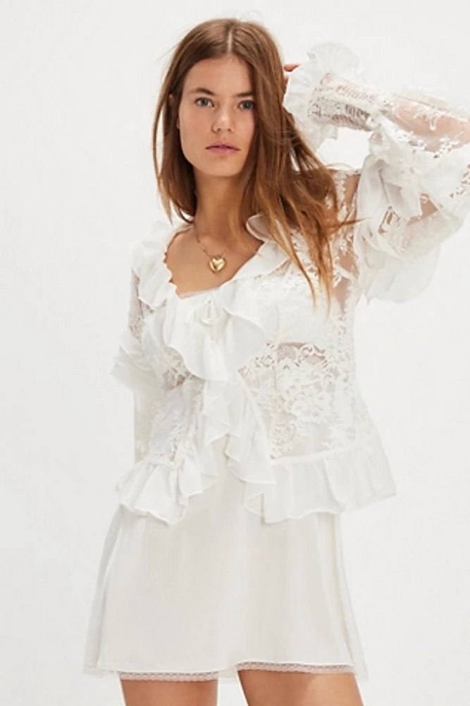 For Love & Lemons Holiday Lace Blouse