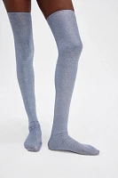 Over The Knee Metallic Jersey Socks