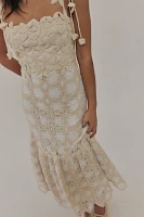 PatBo Natural Crochet Midi Dress