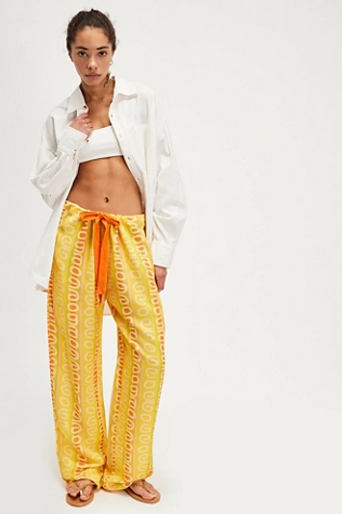 Kinga Csilla Sun Stripe Straight-Leg Pants