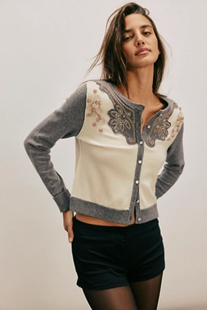 We The Free Loui Embellished Cardi