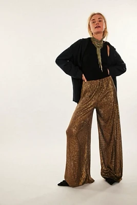 Norma Kamali Boyfriend Metallic Elephant Pants