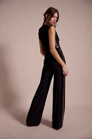 Norma Kamali Gunmetal Stud Sleeveless Jumpsuit