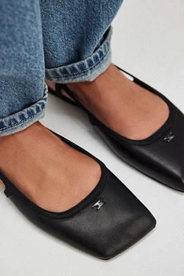 Allie Square-Toe Slingback Flats