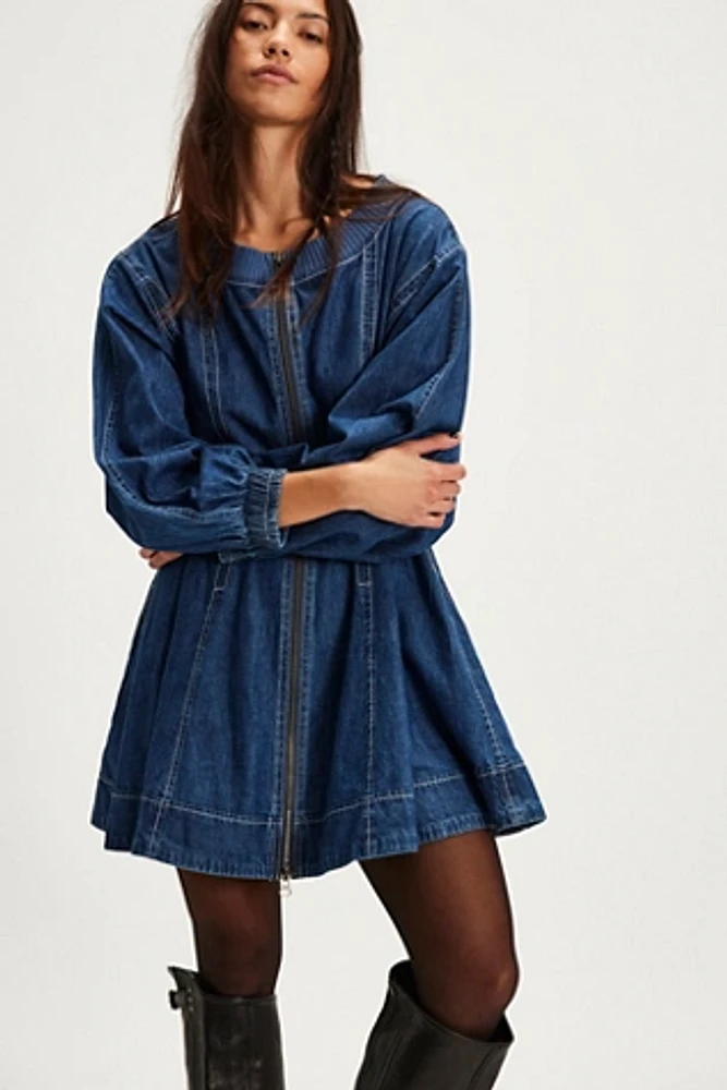 We The Free Indy Denim Mini Dress