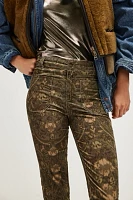 High Time Printed Kick Flare Crop Pants