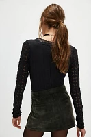 After Party Suede Mini Skirt