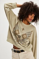 OneTeaspoon Sundae Eagle Studded Crew