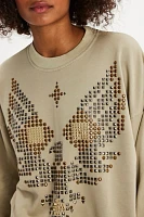 OneTeaspoon Sundae Eagle Studded Crew