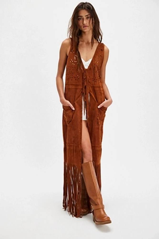 Nigel Preston Long-Cut Suede Gilet