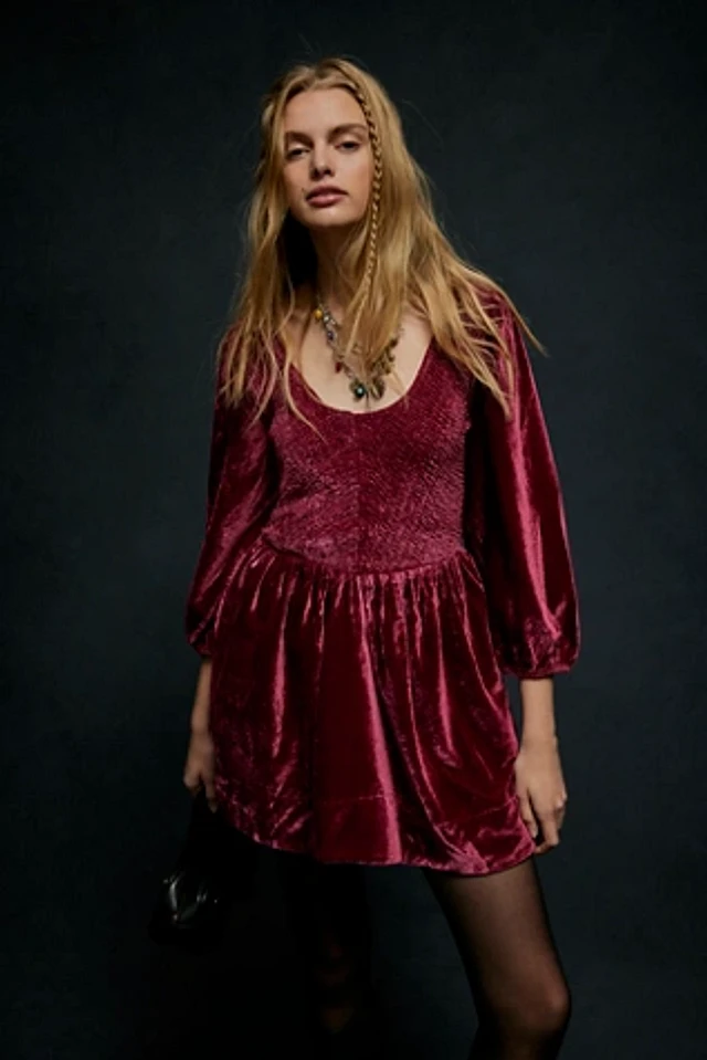 Free People Farrier Velvet Mini Dress at MarketFair Shoppes in Princeton, NJ