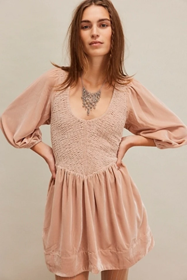 Free People Farrier Velvet Mini Dress at MarketFair Shoppes in Princeton, NJ