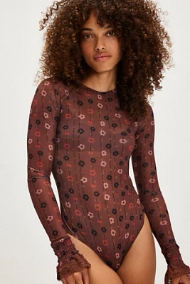 Up All Night Printed Bodysuit