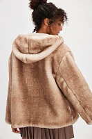 Hannah Hooded Fur Coat