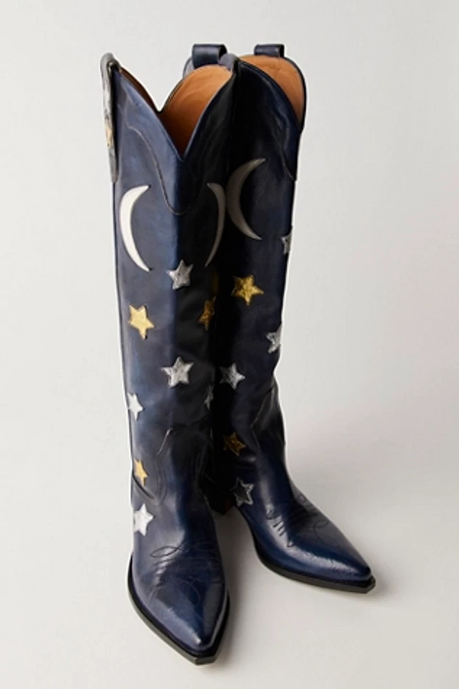 Starry Night Western Boots