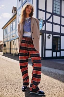 Preppy Plaid Pull-On Trousers