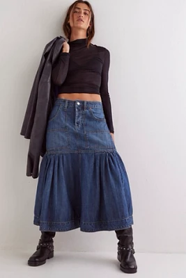 We The Free Now And Then Denim Midi Skirt