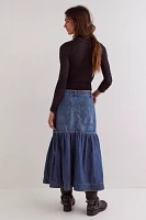 We The Free Now And Then Denim Midi Skirt