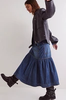 We The Free Now And Then Denim Midi Skirt