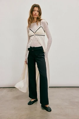 The Unknown Pinstripe Straight-Leg Trousers